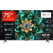 TCL 75Q6C-UK 75 Mini LED Smart Television, 4K Ultra HD, Black, F Rated