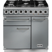 Falcon 900 Deluxe Stainless Steel Chrome 90cm Dual Fuel Range Cooker, A Rated