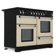 Rangemaster KCH110ECCR/C 110cm Ceramic Range Cooker Kitchener Cream / Chrome, A Rated