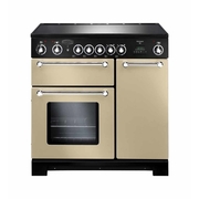 Rangemaster KCH90ECCR/C 90cm Ceramic Range Cooker Kitchener Cream / Chrome, A Rated