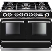 Falcon 1092 Continental Black Chrome 110cm Dual Fuel Range Cooker, A Rated