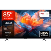 TCL 85T8C-UK 85 QLED Smart Television, 4K Ultra HD, Black, F Rated