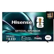 Hisense 85U7QTUK 85 ULED Mini LED Smart Television, 4K Ultra HD, Black, D Rated