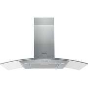 Hotpoint PHGC9.4FLMX 90cm Chimney Cooker Hood, Stainless Steel, D Rated