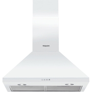 Hotpoint PHPC6.5FLMX 60cm Chimney Cooker Hood, White, D Rated