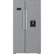 Hotpoint HPG2 6583W XP4UK American Fridge Freezer,  Non-Plumbed, Silver, E Rated