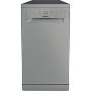 Hotpoint HP2FE10CS90SUK Slimline Dishwasher, 10 Place Settings, Silver, E Rated