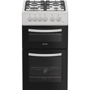 Indesit ITG5GMW Gas Cooker with Separate Grill, White, A+ Rated