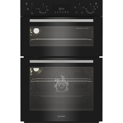 Indesit DII 10D B Built-In Electric Double Oven, Black, A Rated