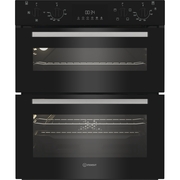 Indesit DUI 10D B Built-Under Electric Double Oven, Black, A Rated