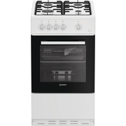 Indesit I5G1KMW Gas Cooker with Single Oven, White, A Rated