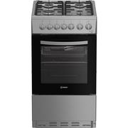 Indesit I5G3PMX Dual Fuel Cooker with Single Oven, Stainless Steel, A Rated
