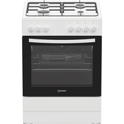 Indesit I6G3PMW/UK Dual Fuel Cooker with Single Oven, White, A Rated