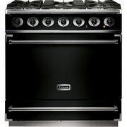 Falcon 900S Black Chrome 90cm Dual Fuel Range Cooker, A Rated