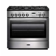 Rangemaster PROP90FXDFFSS/C 90cm Dual Fuel Range Cooker Professional Plus FX Stainless Steel / Chrome, A Rated