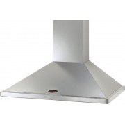 Rangemaster Stainless Steel / Chrome 110cm Chimney Cooker Hood LEIHDC110SC, Stainless Steel with Chrome Badge