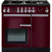 Rangemaster PROP90DFFCY/C 90cm Dual Fuel Range Cooker Professional Plus Cranberry / Chrome, A Rated