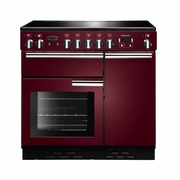 Rangemaster PROP90EICY/C 90cm Induction Range Cooker Professional Plus Cranberry / Chrome, A Rated
