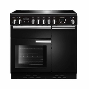 Rangemaster PROP90ECGB/C 90cm Ceramic Range Cooker Professional Plus Black / Chrome, A Rated
