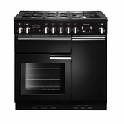 Rangemaster PROP90NGFGB/C 90cm Gas Range Cooker Professional Plus Black / Chrome, A Rated