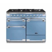 Rangemaster ELS110DFFCA 110cm Dual Fuel Range Cooker Elise China Blue / Brushed Nickel, A Rated