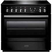 Rangemaster PROP90FXEIGB/C 90cm Induction Range Cooker Professional Plus FX Black / Chrome, A Rated