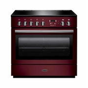 Rangemaster PROP90FXEICY/C 90cm Induction Range Cooker Professional Plus FX Cranberry / Chrome, A Rated