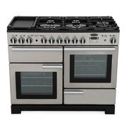Rangemaster PDL110DFFSS/C 110cm Dual Fuel Range Cooker Professional Deluxe Stainless Steel / Chrome, A Rated