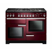 Rangemaster PDL110DFFCY/C 110cm Dual Fuel Range Cooker Professional Deluxe Cranberry / Chrome, A Rated
