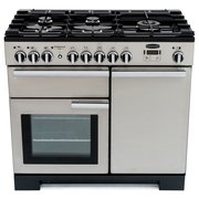 Rangemaster PDL100DFFSS/C 100cm Dual Fuel Range Cooker Professional Deluxe Stainless Steel / Chrome, A Rated