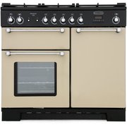 Rangemaster KCH100DFFCR/C 100cm Dual Fuel Range Cooker Kitchener Cream / Chrome, A Rated