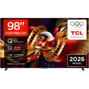 TCL 98C8L-UK 98 SQD-Mini LED Smart Television, 4K Ultra HD, Black, D Rated