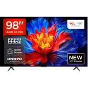 TCL 98P8K-UK 98 QLED Smart Television, 4K Ultra HD, Black, E Rated