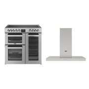 Belling Cookcentre Ceramic Range Cooker & Hood Pack