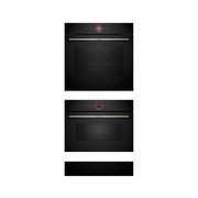 Bosch Built-In Electric Single Oven, Built-In Microwave with Grill & Warming Drawer
