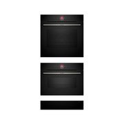 Bosch Built-In Electric Single Oven, Compact Oven with Microwave Function & Warming Drawer