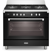 DeLonghi BS 965 MXN 90cm Dual Fuel Range Cooker, Black, A Rated