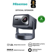 Hisense C2 Ultra Laser Smart Mini Projector, 4K Ultra HD, Grey