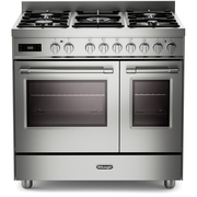 DeLonghi PRO 965T MXX 90cm Dual Fuel Range Cooker, Stainless Steel, A Rated