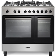 DeLonghi DTRM 905G 90cm Gas Range Cooker, Stainless Steel, A Rated