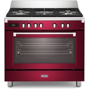 DeLonghi BS 965 MXR 90cm Dual Fuel Range Cooker, Red, A Rated