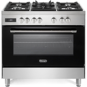 DeLonghi DEM 965 MXX 90cm Dual Fuel Range Cooker, Stainless Steel, A Rated