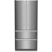 Liebherr CBNste 8872 American Fridge Freezer, Silver, E Rated,  Plumbed