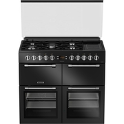 Leisure CC100F521K Chefmaster 100cm Dual Fuel Range Cooker, Black, A Rated