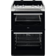AEG CCX6501ACM 5000 SurroundCook Ceramic Electric Cooker with Double Oven, Stainless Steel, A Rated
