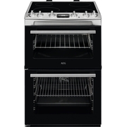 AEG CCX6530ACM Ceramic Electric Cooker with Double Oven, Stainless Steel, A Rated