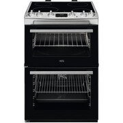AEG CCX6540ACM 5000 SurroundCook Ceramic Electric Cooker with Double Oven, Stainless Steel, A Rated