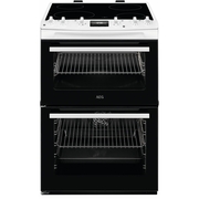 AEG CCX6540ACW 5000 SurroundCook Ceramic Electric Cooker with Double Oven, White, A Rated