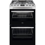 AEG CGX1130ACM Gas Cooker with Double Oven, Stainless Steel, A Rated