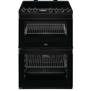 AEG CIB6743ACB Induction Electric Cooker with Double Oven, Black, A Rated